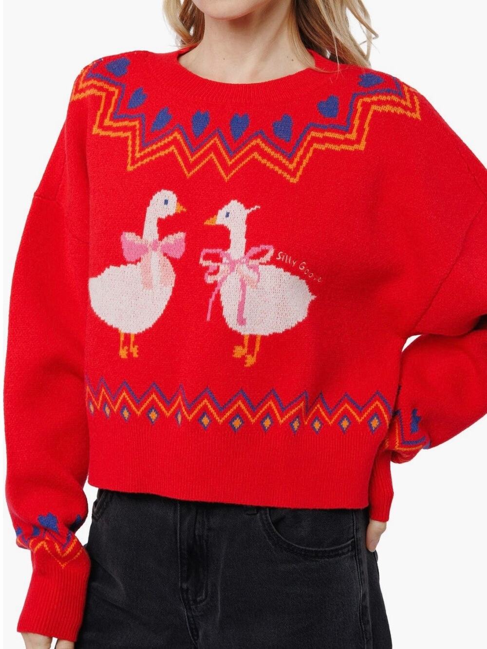 Ciebon Neve Silly Goose Sweater Medium NWT